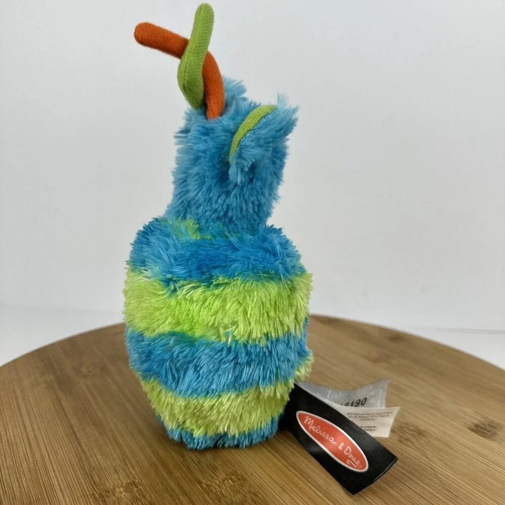 Melissa and Doug Blue Green Striped‎ Fuzzy Monster Bowling Pin Plush Replacement